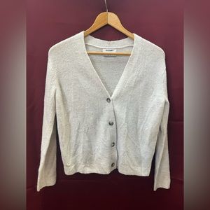 Old Navy Light Gray/White Cardigan - Size XS